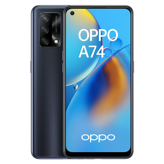 Smartphone OPPO A74 4G (Noir Prisme) - 128 Go - 6 Go