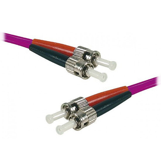 Câble fibre Optique Jarretière optique duplex multimode 2mm OM4 ST-UPC/ST-UPC - 10 m