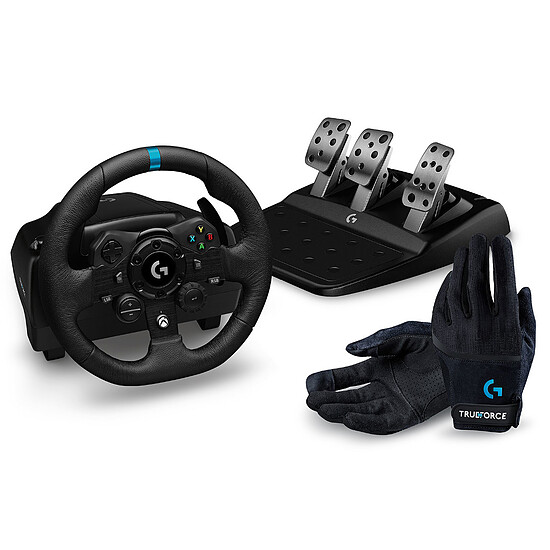 Simulation automobile Logitech G923 (PC / Xbox) + Racing Gloves
