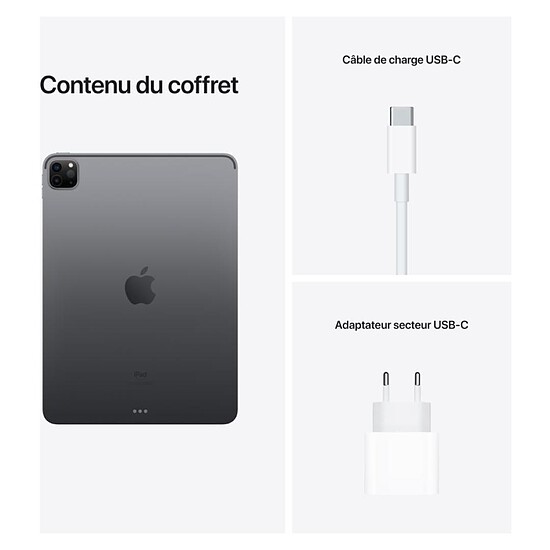 Tablette reconditionnée Apple iPad Pro 2021 11 pouces Wi-Fi - 128 Go - Gris sidéral · Reconditionné - Autre vue