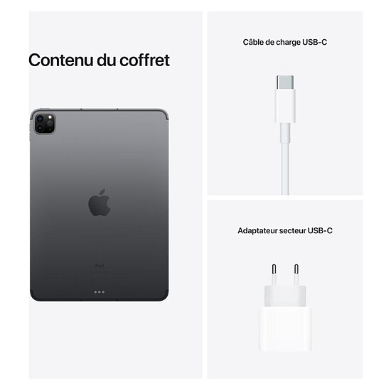 Tablette reconditionnée Apple iPad Pro 2021 11 pouces Wi-Fi + Cellular 5G - 128 Go - Gris sidéral · Reconditionné - Autre vue