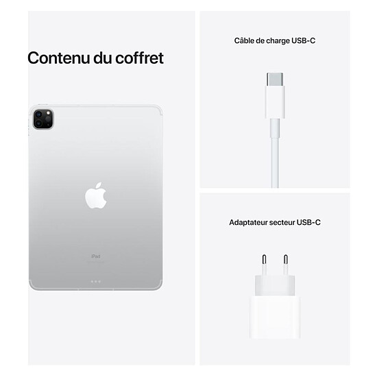 Tablette reconditionnée Apple iPad Pro 2021 11 pouces Wi-Fi + Cellular 5G - 128 Go - Argent · Reconditionné - Autre vue