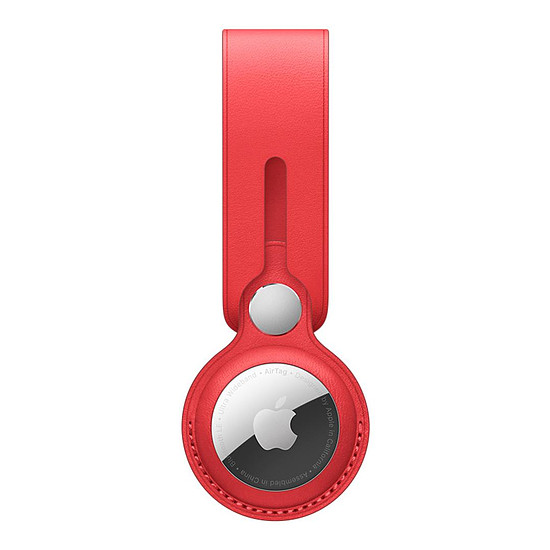 Tracker connecté Apple Lanière en cuir AirTag - (PRODUCT)RED