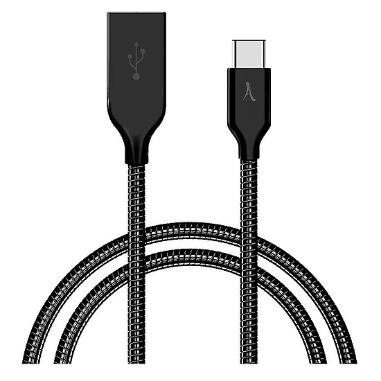 Adaptateurs et câbles Akashi Câble USB-C / USB-A Métal Incassabale - 1m