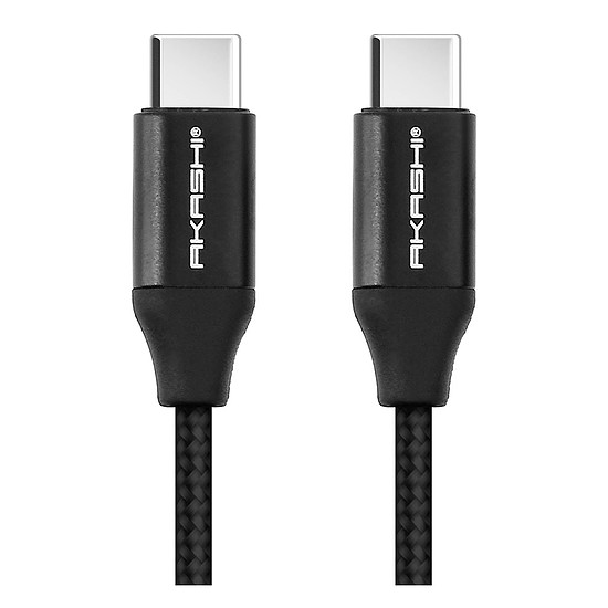 Adaptateurs et câbles Akashi Câble Alu & Tressé USB-C / USB-C - 1m