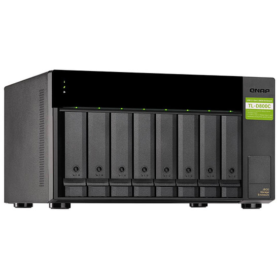 Serveur NAS QNAP TL-D800C - Boitier d'extension JBOD 8 baies - Autre vue