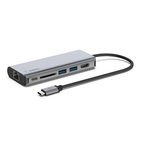 Câble USB Belkin Adaptateur USB-C multiport 6-en-1