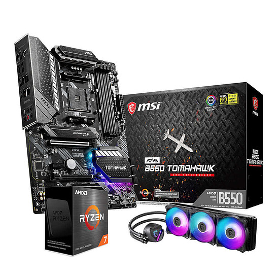 Kit upgrade PC AMD Ryzen 7 5800X - MSI B550 Tomahawk - CoreLiquid 360R