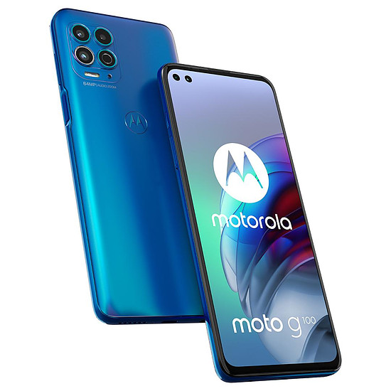 Smartphone et téléphone mobile Motorola Moto G100 Bleu - 128 Go - 8 Go