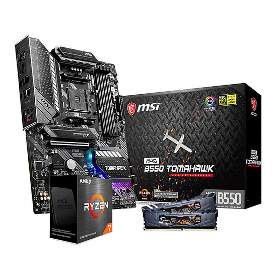 Kit upgrade PC AMD Ryzen 7 5800X - MSI B550 Tomahawk - RAM 16 Go 3200 MHz