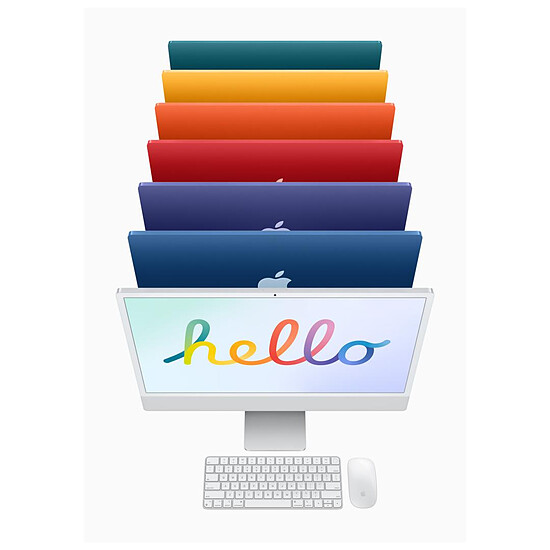 Mac et iMac reconditionné Apple iMac (2021) 24" 8 Go / 256 Go Argent (MGPC3FN/A) · Reconditionné - Autre vue