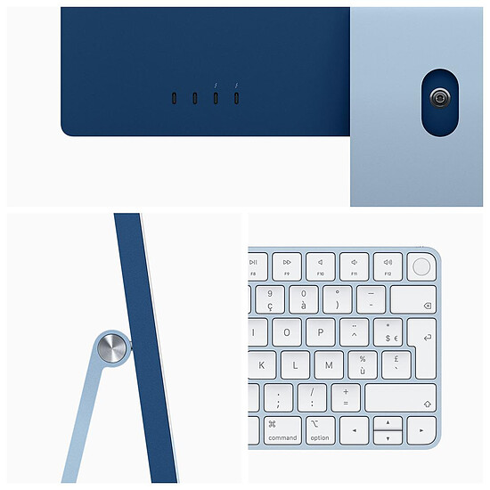 Mac et iMac reconditionné Apple iMac (2021) 24" 256 Go Bleu (MGPK3FN/A) · Reconditionné - Autre vue