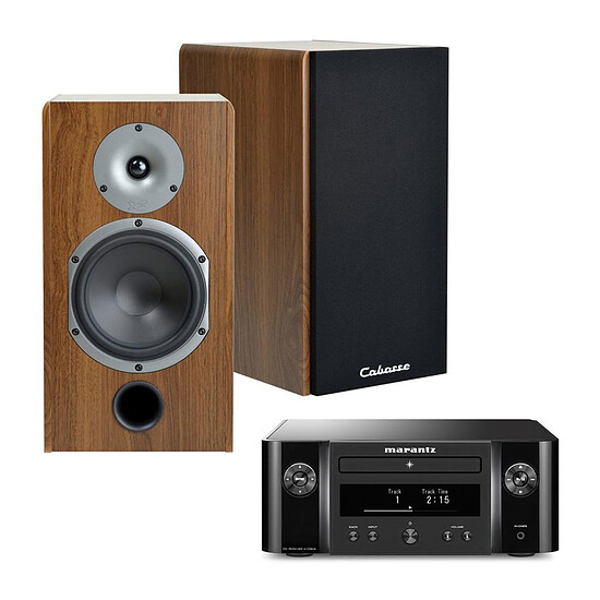 Mini-chaine Marantz Melody X M-CR612 Noir + Cabasse Antigua MT32 Noyer