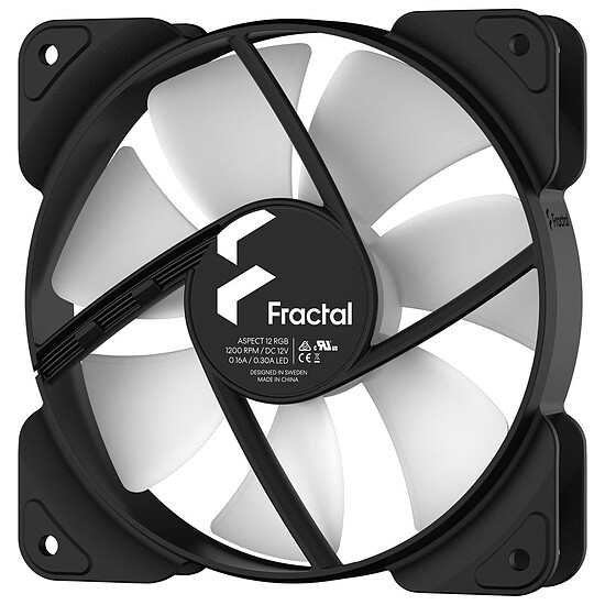 Ventilateur Boîtier Fractal Design  Aspect 12 RGB - Pack de 3 - Noir  - Autre vue