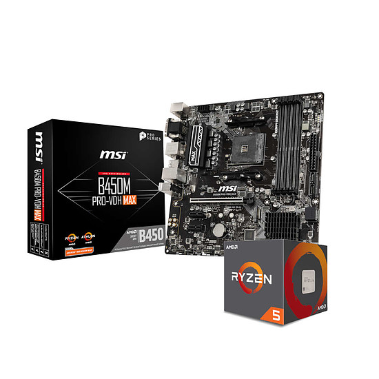 Kit upgrade PC AMD Ryzen 5 1600AF + MSI B450M PRO VDH MAX