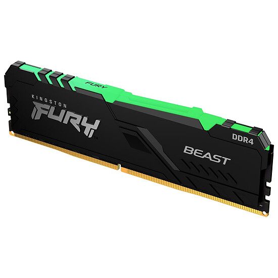 Mémoire Kingston Fury Beast RGB - 1 x 16 Go (16 Go) - DDR4 3000 MHz - CL16