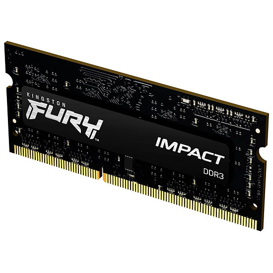 Mémoire Kingston Fury Impact SO-DIMM - 1 x 4 Go (4 Go) - DDR3 1600 MHz - CL9