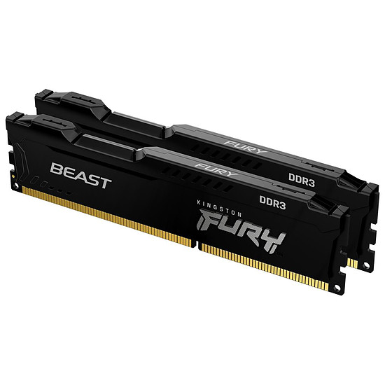 Mémoire Kingston Fury Beast - 2 x 4 Go (8 Go) - DDR3 1600 MHz - CL10