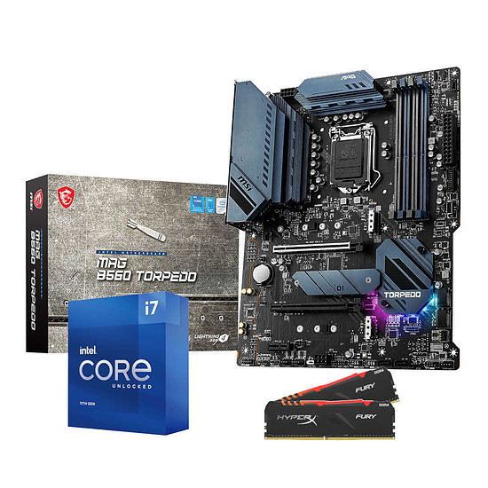 Kit upgrade PC Intel Core i7 11700K - MSI B560 - RAM HyperX 16 Go