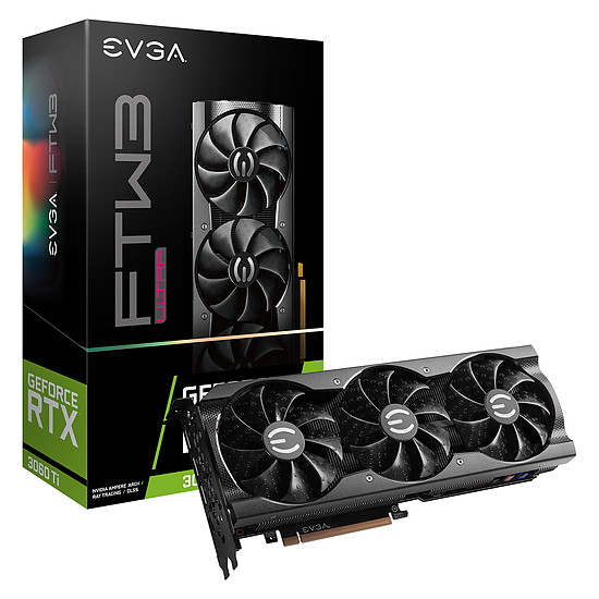 Carte graphique EVGA GeForce RTX 3060 Ti FTW3 ULTRA GAMING (LHR)