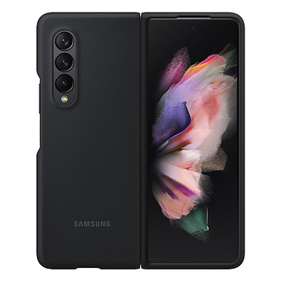 Coque et housse Samsung Coque Silicone Noir Galaxy Z Fold3