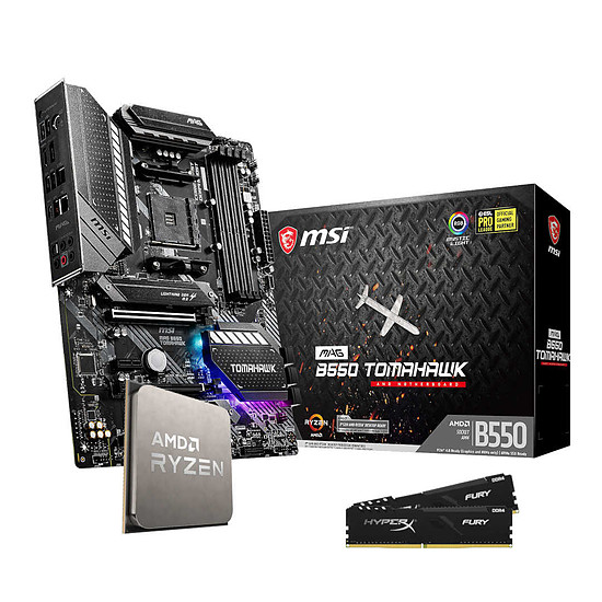 Kit upgrade PC AMD Ryzen 5 3600 - MSI B550 - RAM 16 Go