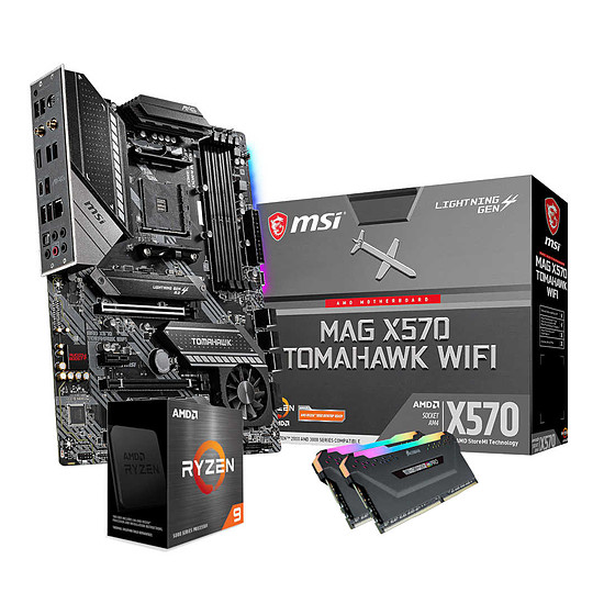 Kit upgrade PC AMD Ryzen 9 5900X - MSI X570 - Corsair 32 Go 3600 MHz