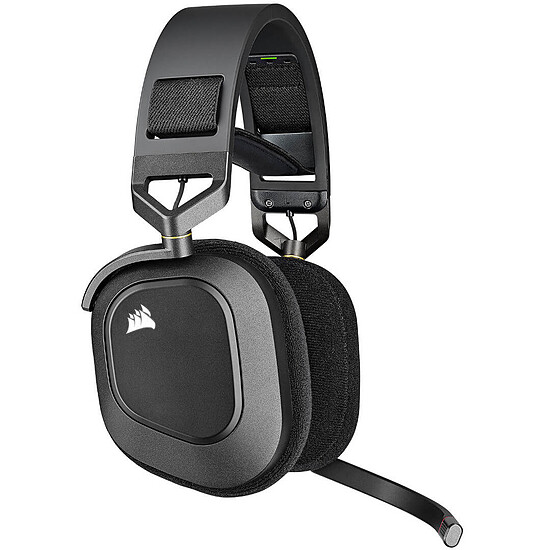 Casque micro Corsair HS80 RGB Wireless - Noir - Autre vue