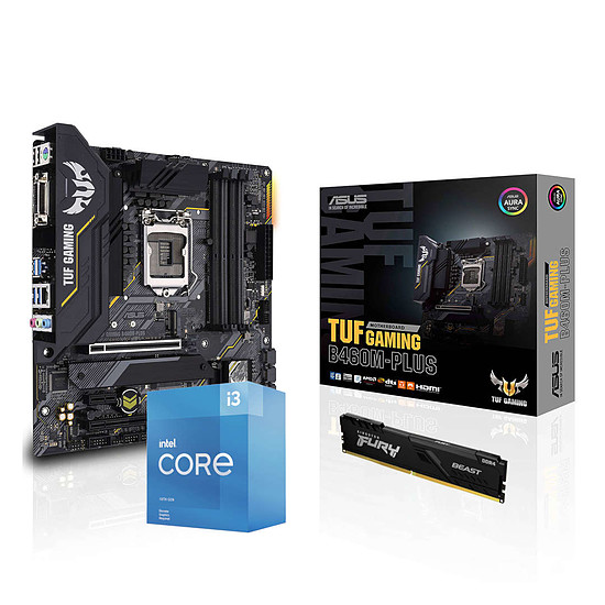 Kit upgrade PC Intel Core i3 10105F - Asus B460 - RAM 8 Go