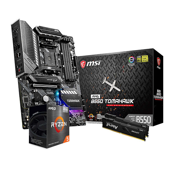 Kit upgrade PC AMD Ryzen 5 5600G - MSI B550 Tomahawk - RAM 16 Go 3200 MHz