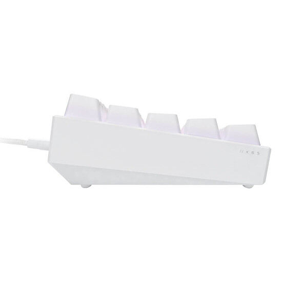 Clavier PC Corsair K65 RGB Mini 60% - Blanc - Cherry MX Red - Autre vue