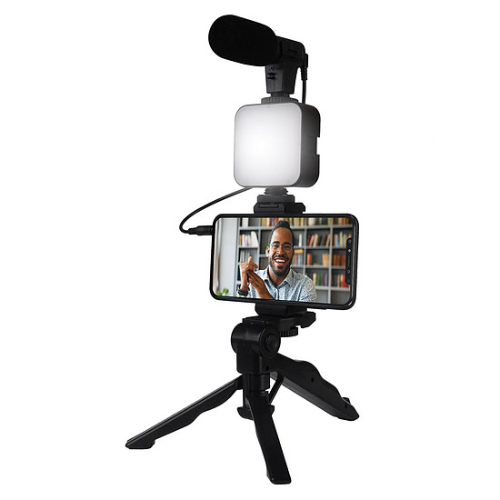 Autres accessoires BIGBEN Vlogging Kit Tripod + LED Light XS