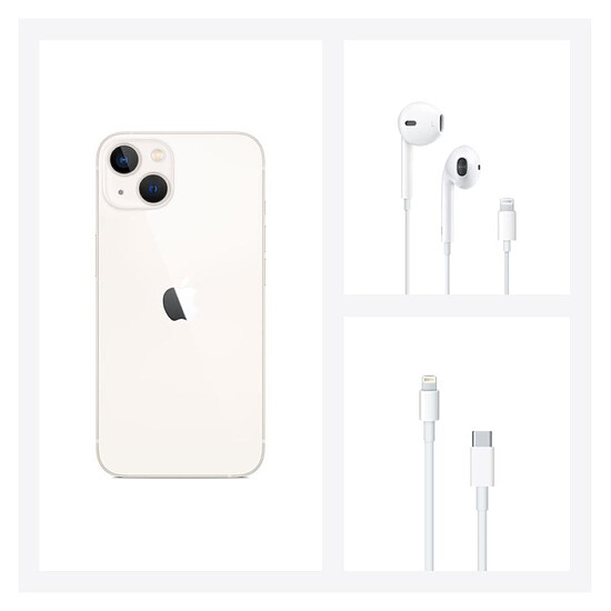 Smartphone reconditionné Apple iPhone 13 (Lumière stellaire) - 256 Go · Reconditionné - Autre vue
