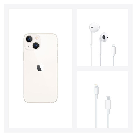 Smartphone reconditionné Apple iPhone 13 mini (Lumière stellaire) - 256 Go · Reconditionné - Autre vue