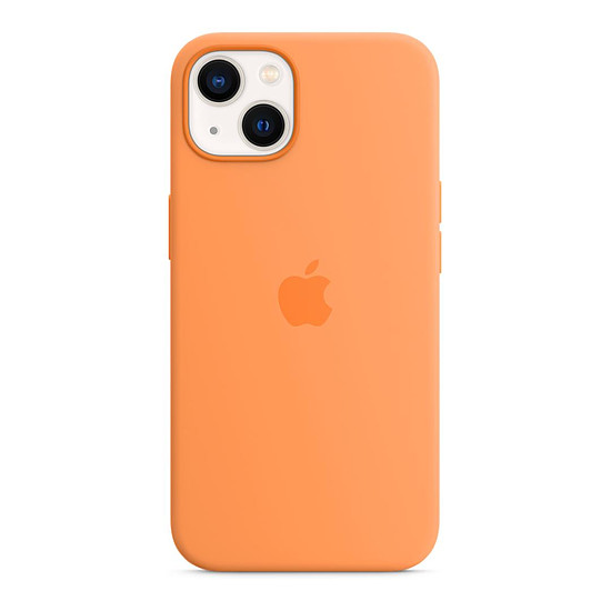 Coque et housse Apple Coque en silicone avec MagSafe pour iPhone 13 Mini - Orangé