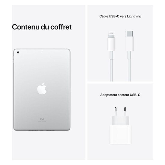 Tablette reconditionnée Apple iPad Wi-Fi 10.2 - 64 Go - Argent  (9 ème génération) · Reconditionné - Autre vue
