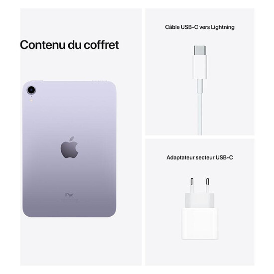 Tablette reconditionnée Apple iPad mini (2021) Wi-Fi - 64 Go - Mauve · Reconditionné - Autre vue