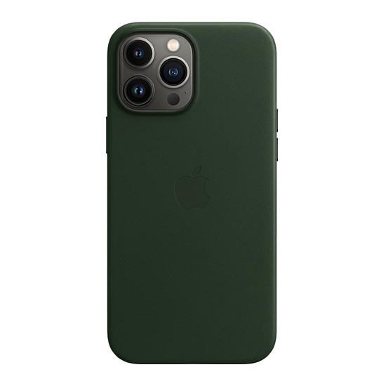 Coque et housse Apple Coque en cuir avec MagSafe pour iPhone 13 Pro Max - Vert séquoia