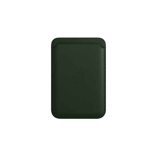 Coque et housse Apple Porte-cartes en cuir avec MagSafe pour gamme iPhone 13  - Vert séquoia