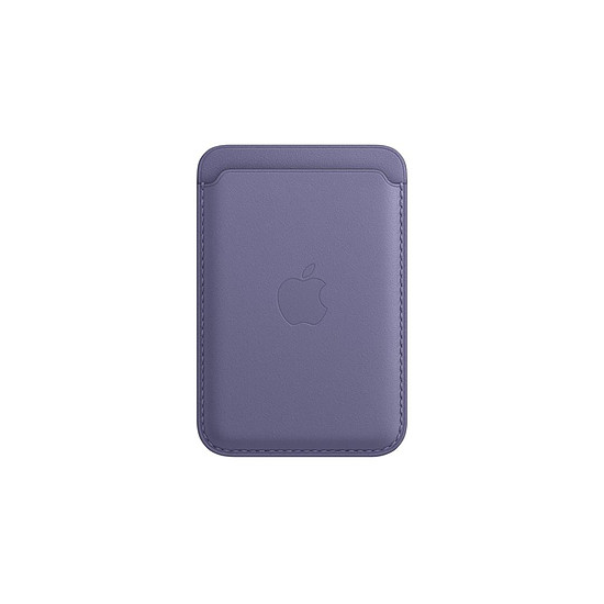 Coque et housse Apple Porte-cartes en cuir avec MagSafe pour gamme iPhone 13  - Glycine