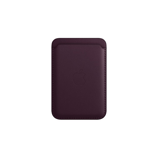 Coque et housse Apple Porte-cartes en cuir avec MagSafe pour gamme iPhone 13  - Cerise noire