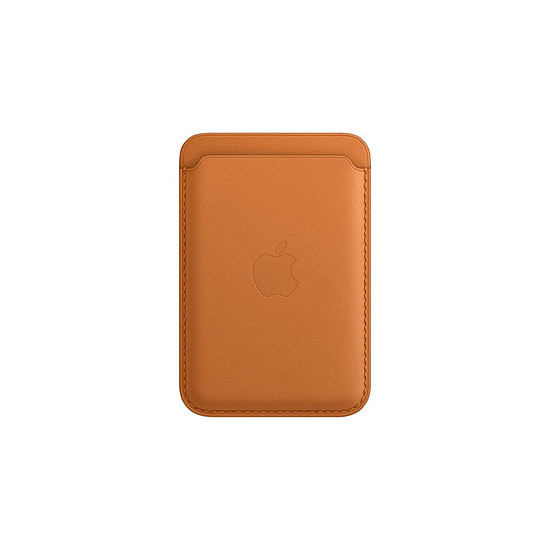 Coque et housse Apple Porte-cartes en cuir avec MagSafe pour gamme iPhone 13  -Ocre