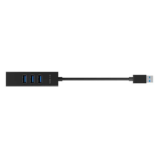 Hub USB ICY BOX Hub USB 3.0 Type-A et Type-C et LAN Gigabit - 3 ports - Autre vue