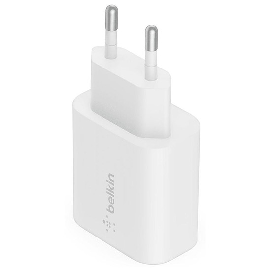 Câble USB Belkin Chargeur Secteur USB-C 25 W pour iPhone (20 W) et Samsung (25 W)