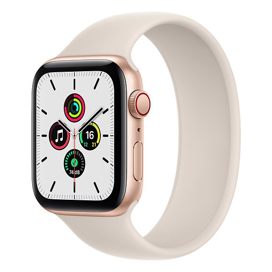 Montre connectée Apple Watch SE Aluminium (Or - Bracelet Sport Lumière Stellaire) - Cellular - 44 mm