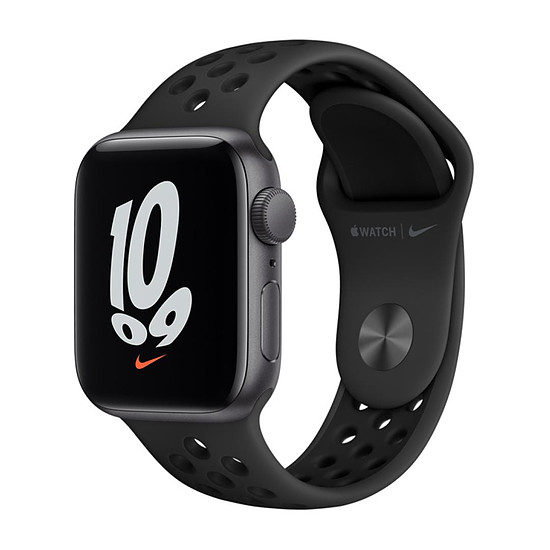 Montre connectée Apple Watch Nike SE Aluminium (Gris sidéral- Bracelet Sport Anthracite / Noir) - GPS - 40 mm