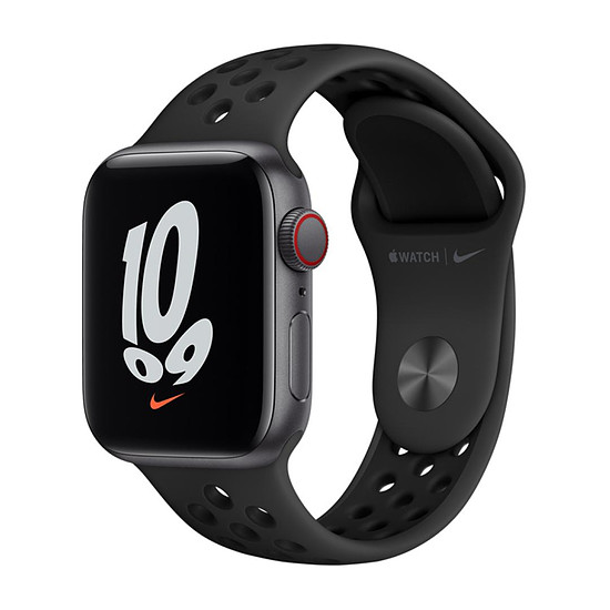 Montre connectée Apple Watch Nike SE Aluminium (Gris sidéral - Bracelet Sport Anthracite / Noir) - Cellular - 40 mm