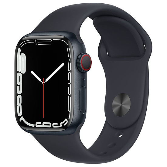 Montre connectée Apple Watch Series 7 Aluminium (Minuit - Bracelet Sport Minuit) - Cellular - 41 mm