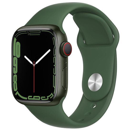 Montre connectée Apple Watch Series 7 Aluminium (Vert - Bracelet Sport Vert) - Cellular - 41 mm
