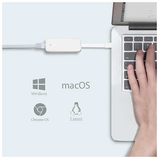 Carte réseau TP-Link UE300C - Adaptateur USB Type-C vers Gigabit Ethernet - Autre vue